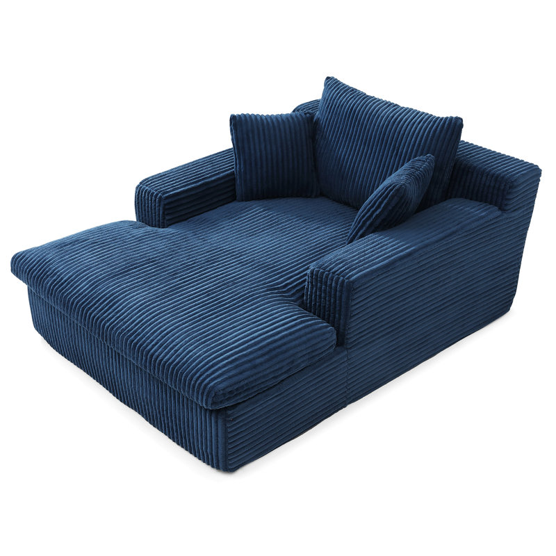 Méridienne surdimensionnée 64 po x 46 po Blue, Bleu