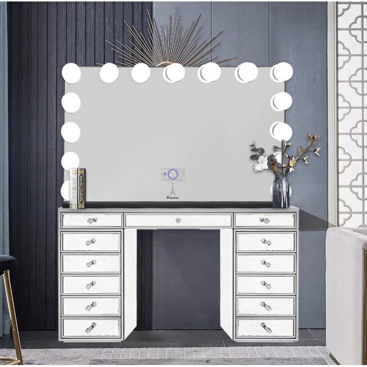 Everly Quinn Attie Bathroom / Vanity Mirror With Shelves & Reviews