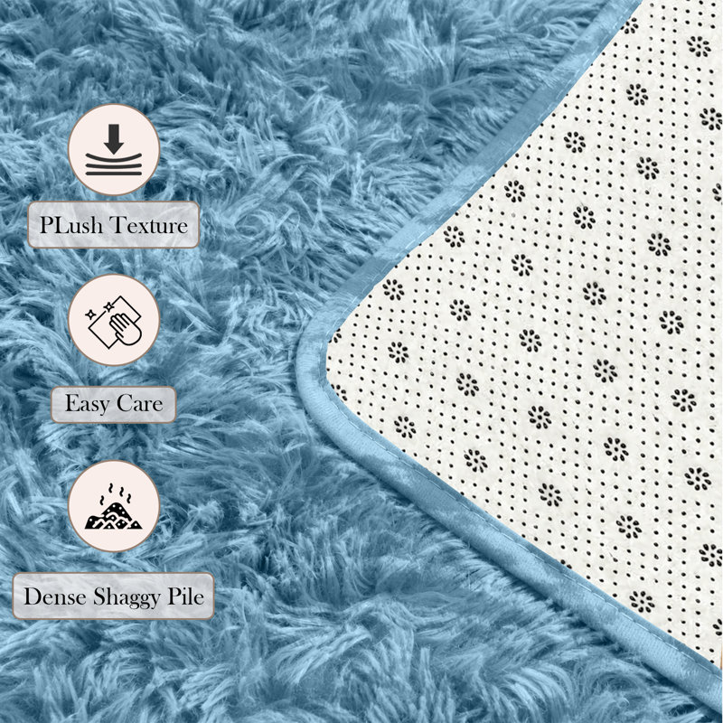 Adela Standard Shag Area Rug, Rectangle 80 x 150 cm