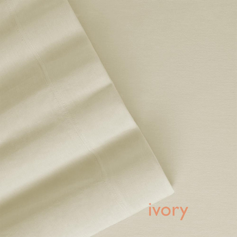  Taie d'oreiller Tencel, Standard, Ivoire