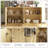 63'' Sideboard Cabinet With 7 Color Dazzles Led Light, Charging Station And Motion Sensor-399396605
