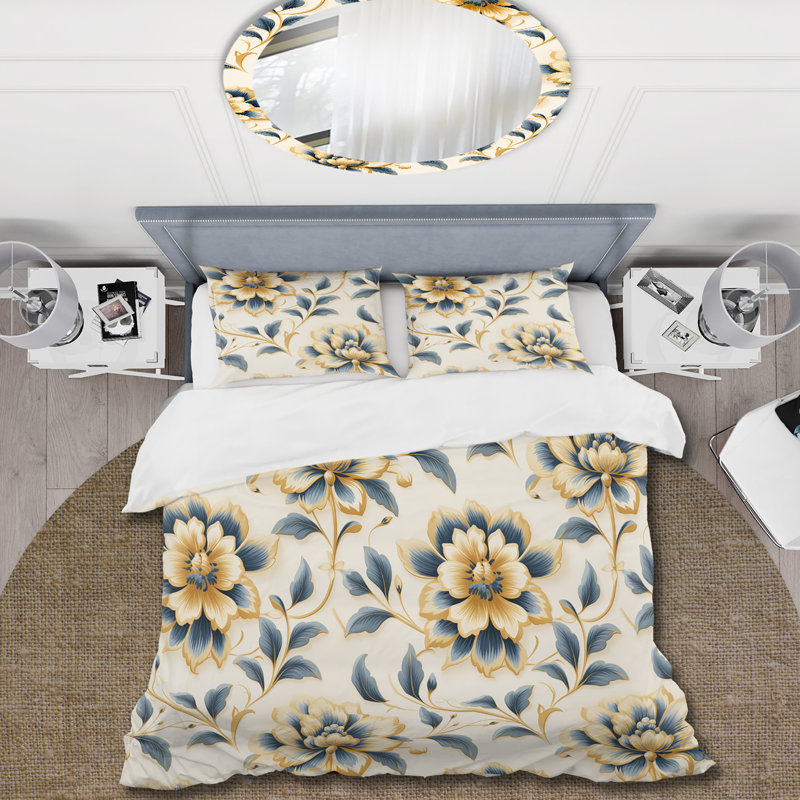 Literie à motif contemporain Victorian, Housse de couette pour très grand lit et 2 très