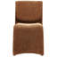 Chaise de salle à manger Slique recouverte de tissu cognac-965154434