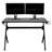 Gaming Desk and Reclining Gaming Chair Set with Cup Holder, Headphone Hook & 2 Wire Management Holes-84973901