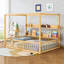 Lit à baldaquin en bois avec garde-corps et tablettes intégrées Montessori-351683887-351683886