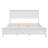 Modern White Solid Wood Queen Platform Bed