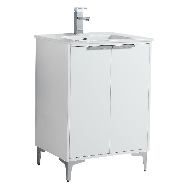 Ensemble de meuble-lavabo simple 24 po Keiper, Chrome poli