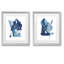 Indigo Collide I - ensemble de 2 reproductions d'art sur papier encadré