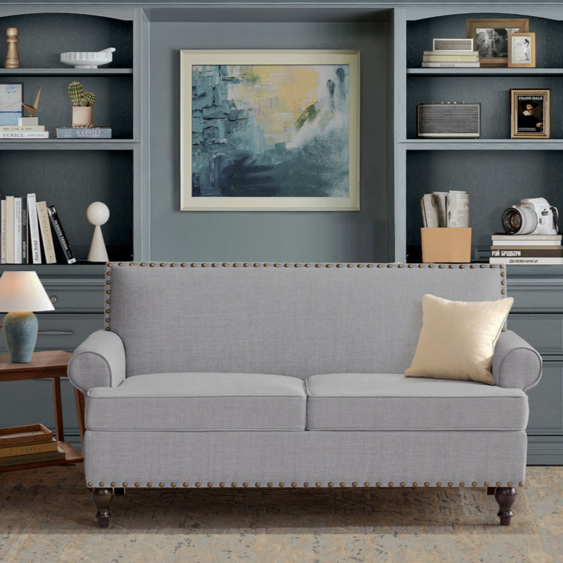 Canapé-causeuse Canapé-lit Mid Century, Gris