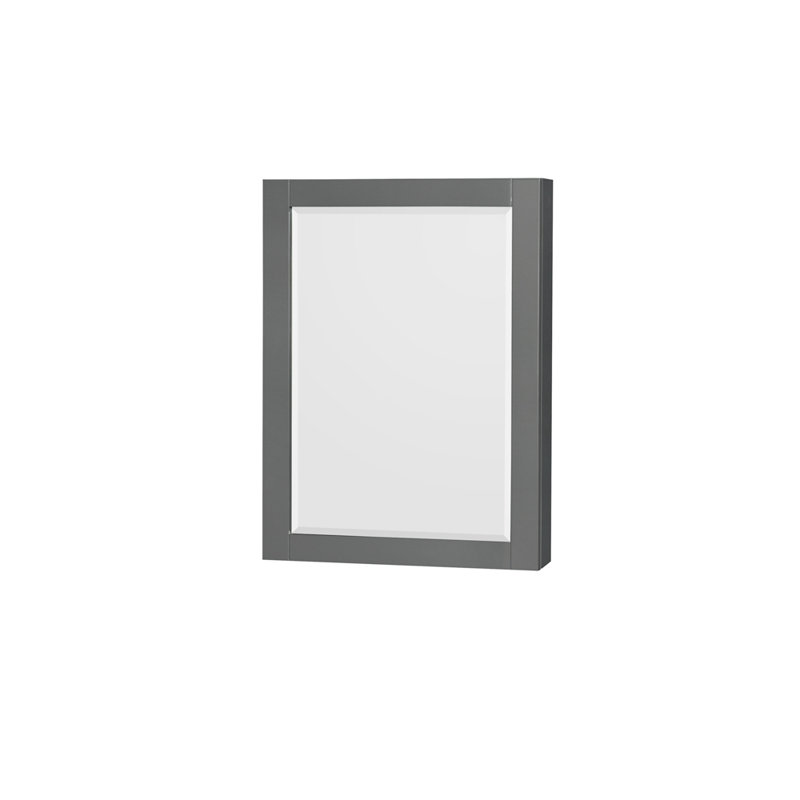 Sheffield 60" Single Bathroom Vanity Set with Mirror, Brushed Chrome, Dark Gray