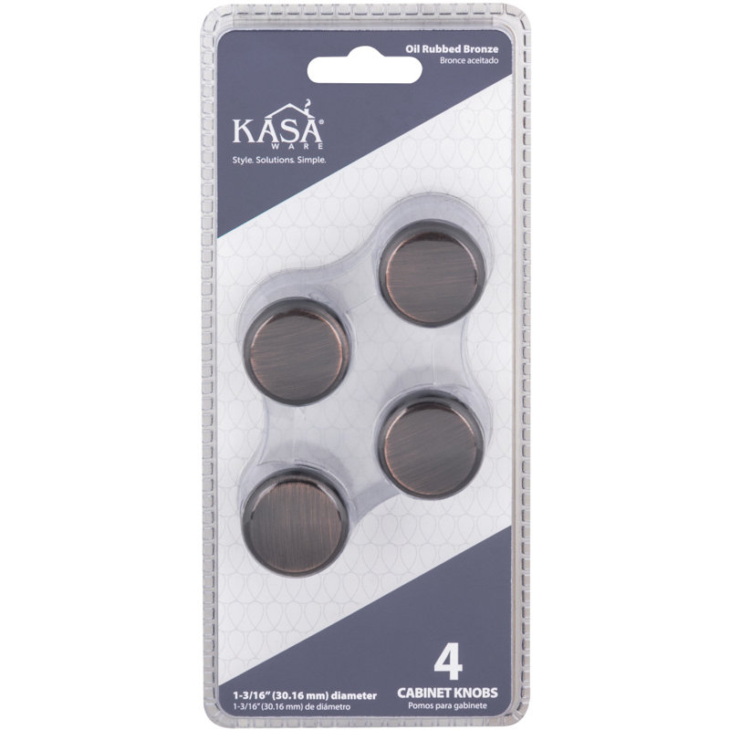 1 3/16" Diameter Mushroom Knob Multipack, Brushed Oil Rubbed Bronze