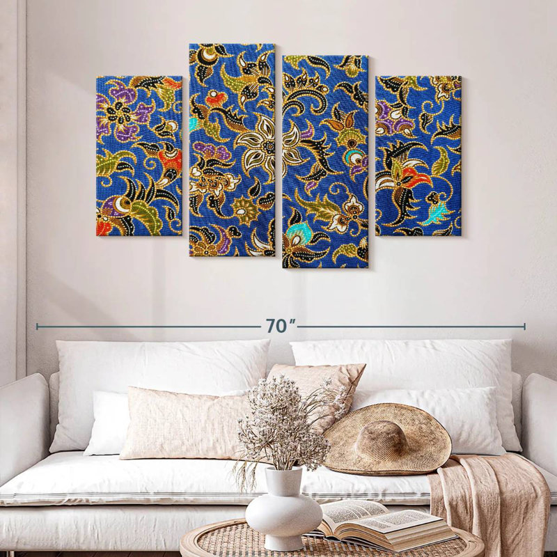 Batik indonésien traditionnel Harnek, H 32 po x l 52 po