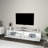 Modern White TV Stand with Wall-Mount Capability, 70.9 x 19.7 x 11.6 inches | 100% Melamine Coated Particle Board, Thickness: 0.7 inches | Additional Storage for Living Room & Entertainment Spaces, Sleek Design-106803780