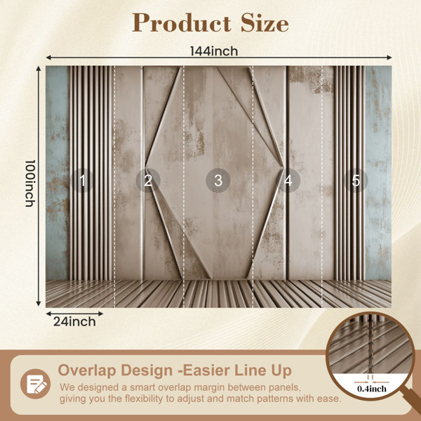 Red Barrel Studio® Peel and Stick Wallpaper 3d wood sofa luxary Wall ...