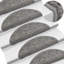 Carpet Stair Treads Grey 56x17x3 cm