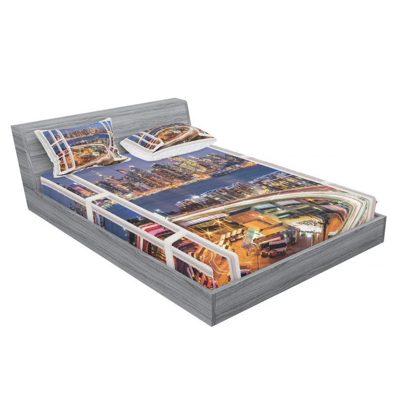 Microfiber Sheet Set, Queen Sheet Set with Fitted Sheet
