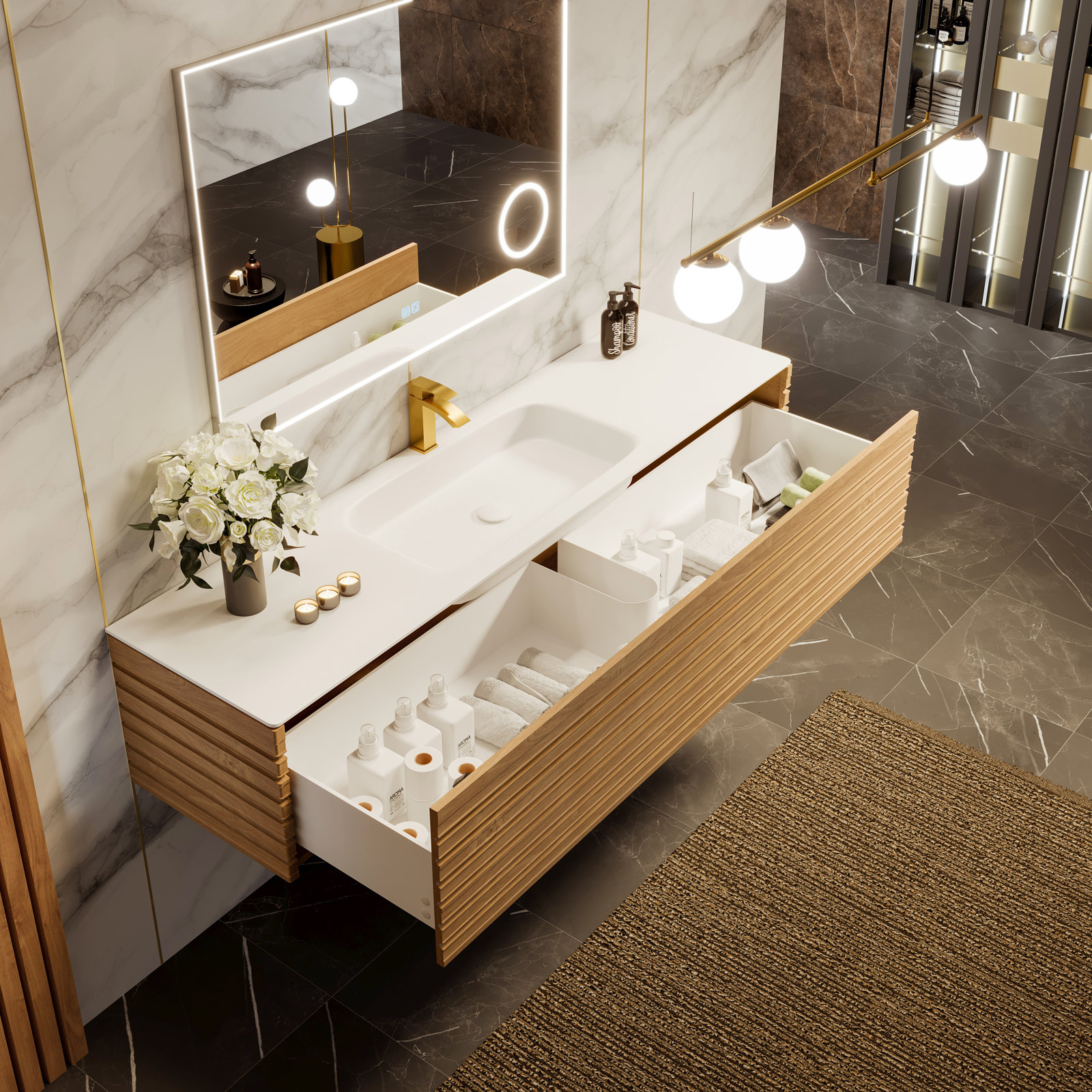 Kambri 55.12'' Single Bathroom Vanity