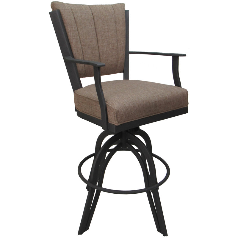 Tabourets de comptoir en métal Custom, Beige bassin, Gris, Tabouret de bar (siège d'une hauteur de 30 po)