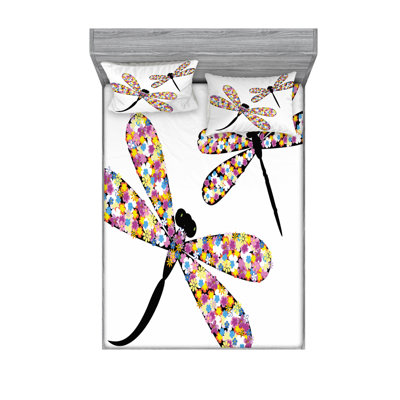 Ensemble de draps papillons et libellules