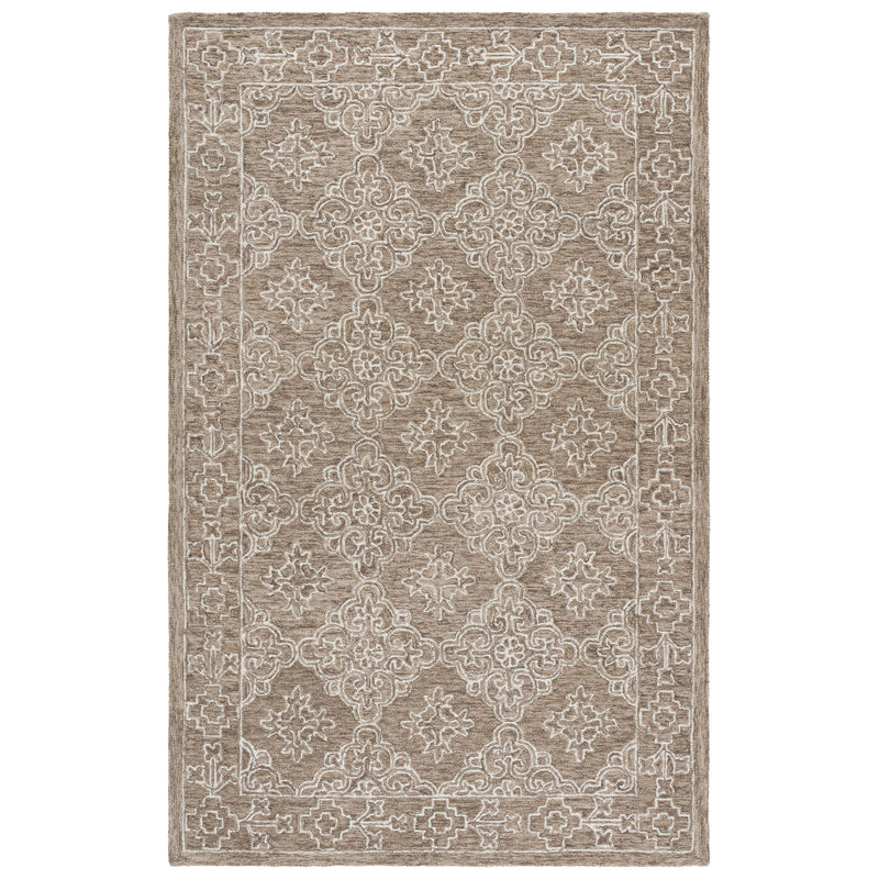 Martha Stewart 3860 Hand Tufted 85% Wool; 15% Cotton Damask Rug, 6'-0" X 9'-0" Rectangle