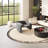 Dark grey curved negotiating sofa