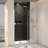 3236"W X 72"H Left And Right Opening Universal Pivot Shower Door, Open Outside, With 1/4" And 5/16"  Tempered Glass And Brushed Nickel Finish-124947145