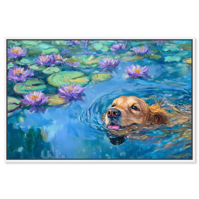 Watery Wag II Canvas Van Gogh Pets by Art Remedy