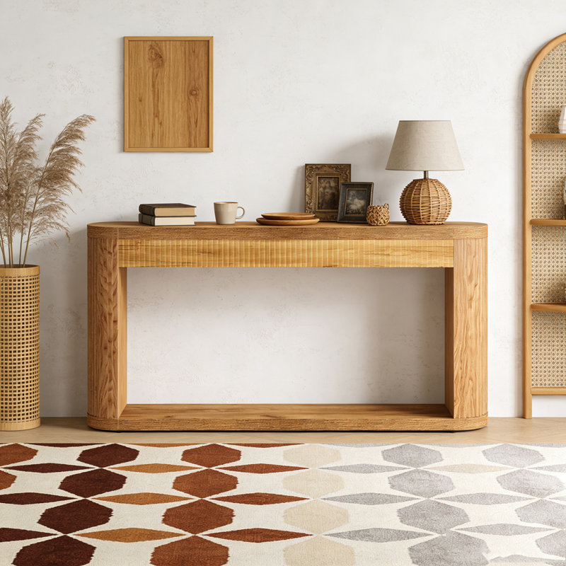 Fluted Sofa Entryway Foyer Table