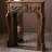 Brown Solid Wood Freestanding Fireplace