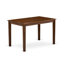 L'ensemble de mobilier de salle à manger 3 pièces contient une table de salle à manger rectangulaire et 2 chaises Parson, noyer antique
