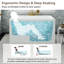 Baignoire autoportante CASAINC 100 cm (39,37 po) en acrylique blanc avec siège intégré, design ergonomique, forme rectangulaire