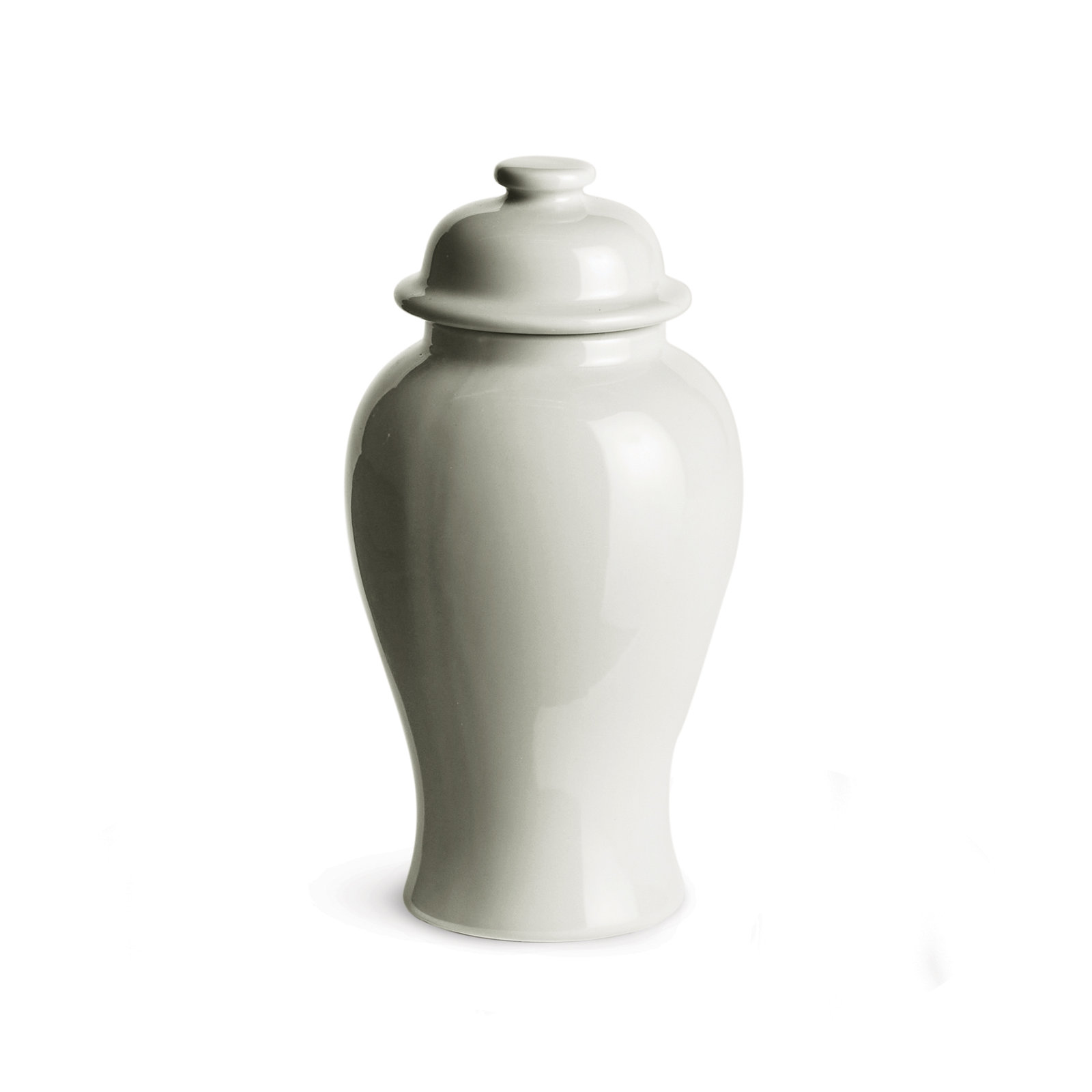 Ricki Handcrafted Ginger Jar, 8.5", White
