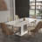 Modern Rectangular White Rock Slab Dining Table-102187661