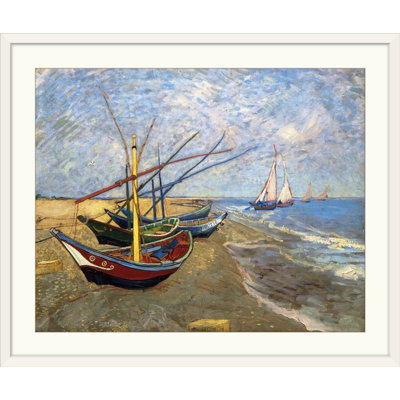 " Fishing Boats On The Beach At Saintes-Maries-De-La-Mer " by Vincent Van Gogh