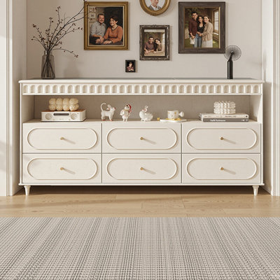 Simple light luxury cream style sideboard
