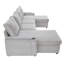 Canapé-lit modulaire de 109,5 po avec lit escamotable, canapé modulaire en U à 5 places en velours côtelé avec 2 chaises longues de rangement, porte-gobelets et ports USB-1012590321