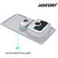 Belfry Kitchen Neely 500mm W Double Bowl Stainless Steel Drop-In Kitchen Sink with 2 Faucet Holes