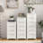 Inbox Zero 2 Pcs 5-drawer Plastic Rolling Storage Cart With 4 Universal Wheels Dresser Cabinet