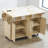 55.5" Wide Kitchen Island With Drop Leaf-1974953233-1974953247