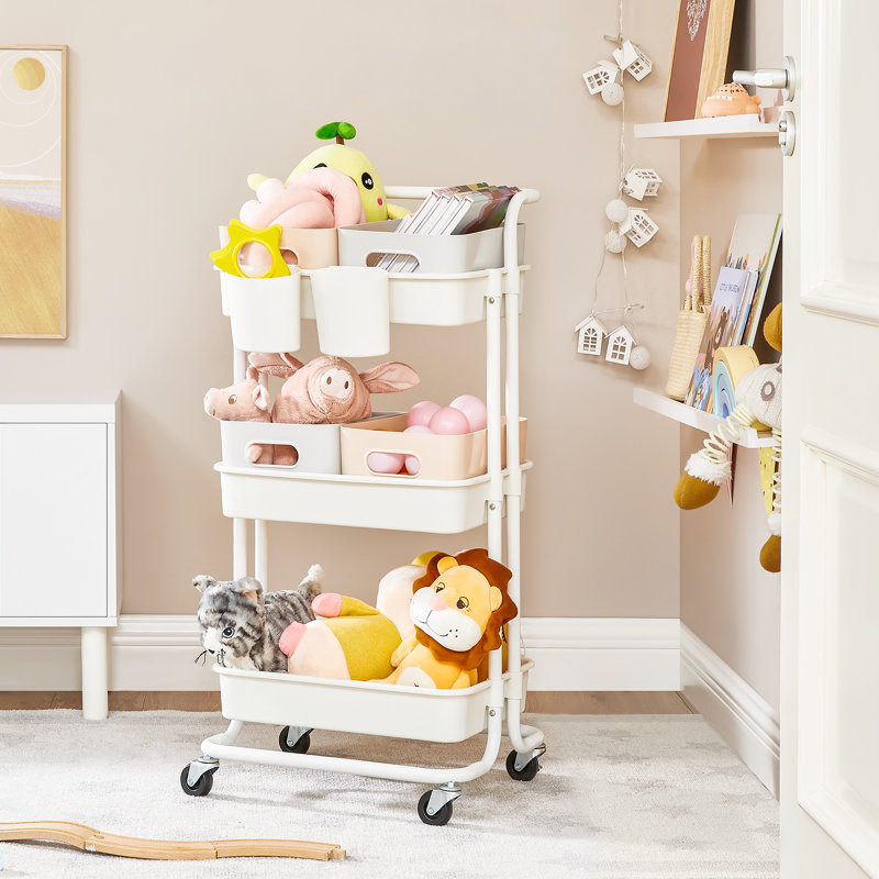 Rosilyn Metal Bar Cart, White