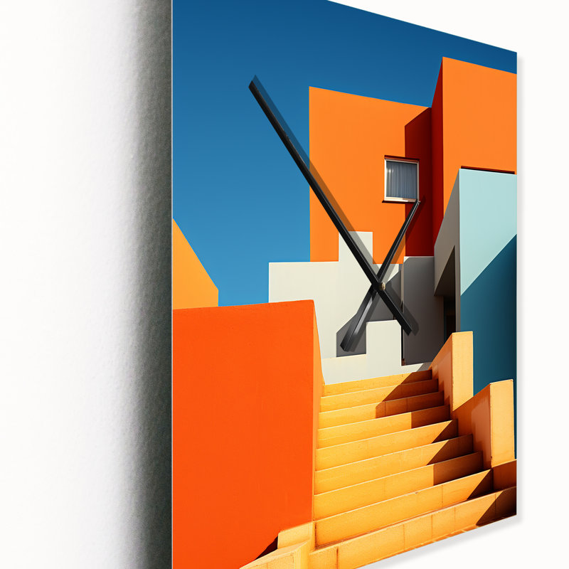 Horloge murale paysage urbain surdimensionnée I - Cityscapes, H 40 po x l 30 po x P 1 po