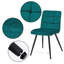 Chaise d'appoint rembourrée en velours Girton-885654611