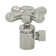 Toilet Supply Kit with 12" Corrugated Riser, Cross Handle Angle Stop, Compression Adaptor & Flanges