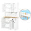 Armoire de rangement pour garde-manger de 71 po avec comptoir de four à micro-ondes, huche autoportante avec tablettes réglables, 6 portes et 1 tiroir-1157347716