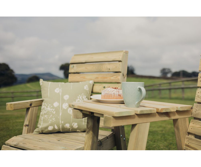 Trapezoidal 43.5cm L Outdoor Standing Height Table