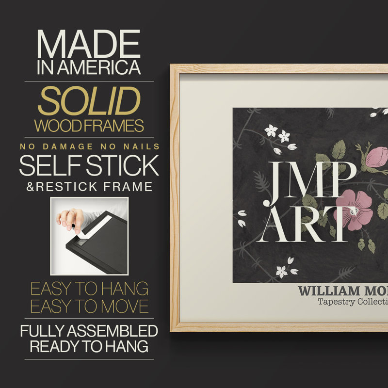 Vintage Abstract -XLIX -Framed Print - Restickable, 11" H x 14" W