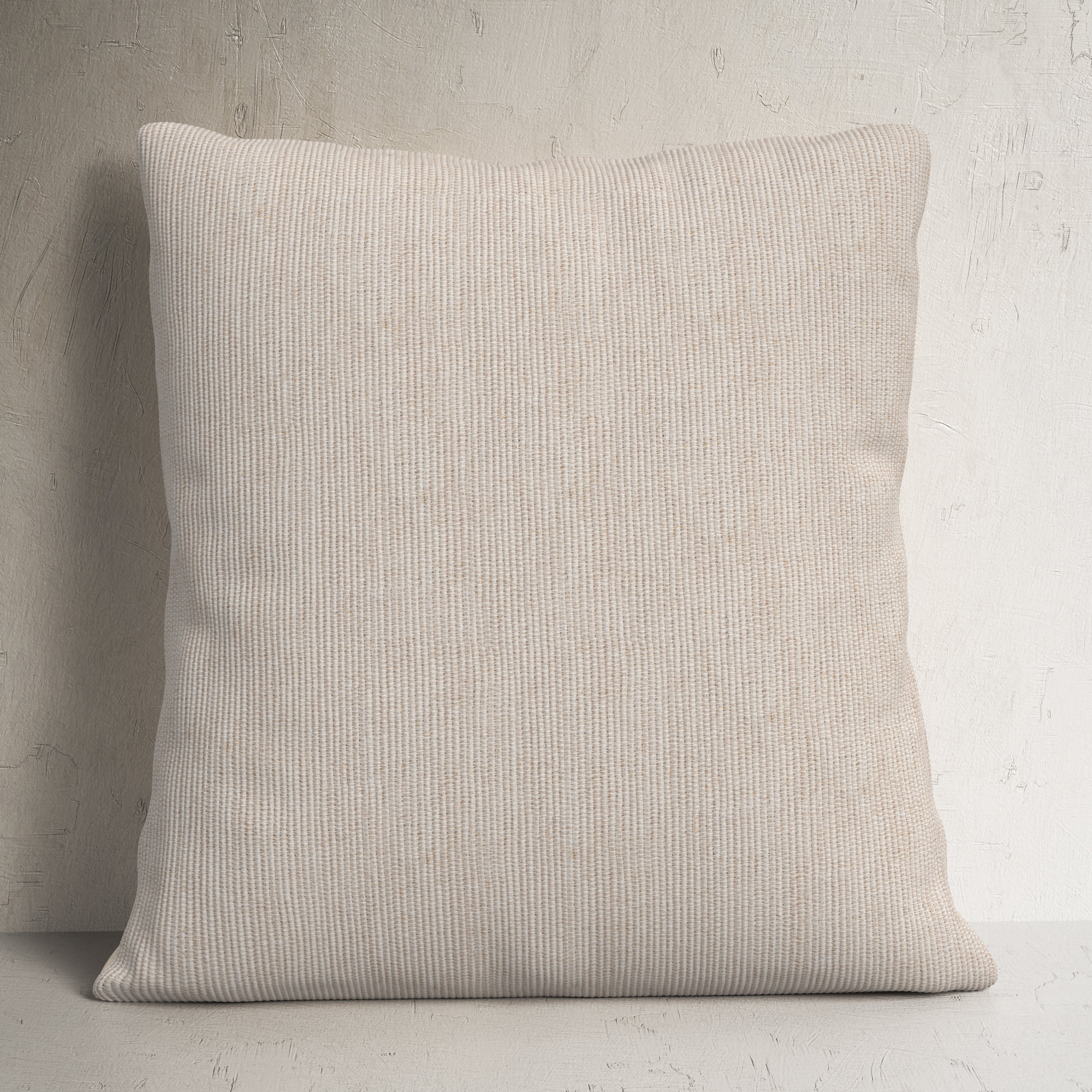 Arlington Linen Throw Pillow, Polyester/Polyfill, Cream, 20" x 20"