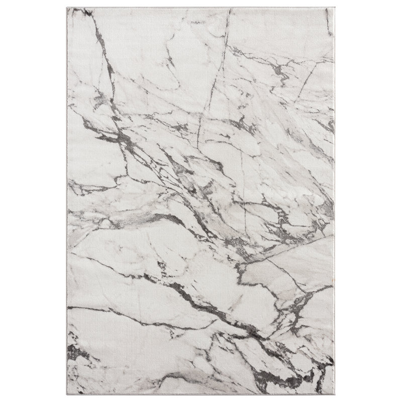 Tapis crème / gris Feldman, Rectangle 5 pi 3 po x 7 pi 7 po