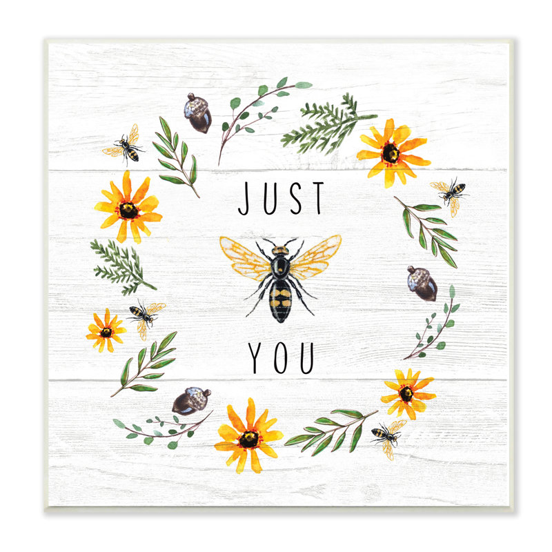 Just Bee You - impression, Plaque murale, H 12 po x l 12 po x P 0,5 po