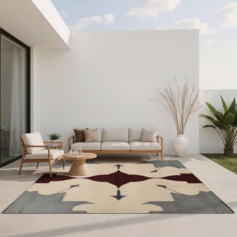 Tapis intérieur et extérieur Elemental Streams, Rectangle 5 pi x 7 pi